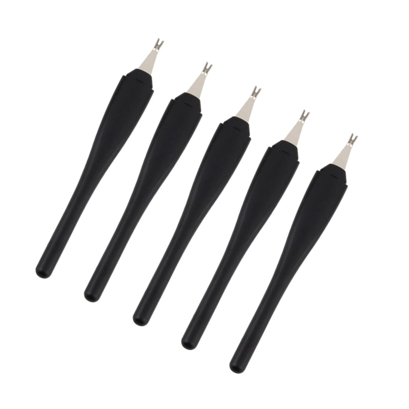 FRCOLOR Nail Art Tools Set Dead Skin Fork Pusher Cuticle Remover 5pcs Lightweight Portable for or Personal Use