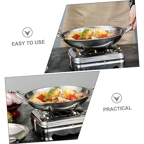 Wok con fondo redondo compatible inducción y doble asa miniatura 2