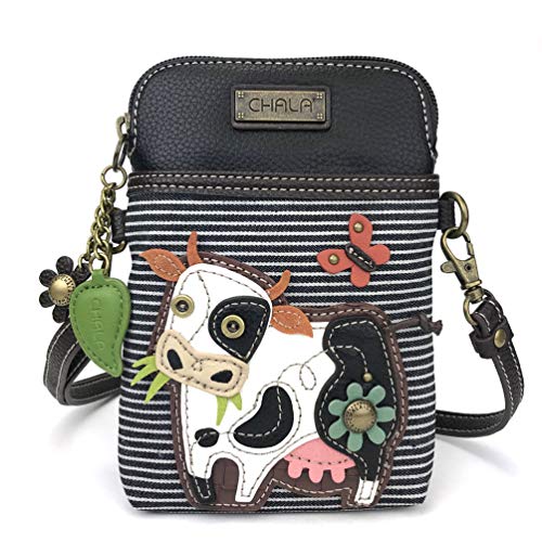 Image of Chala Crossbody Cell Phone Purse-Women Canvas Multicolor Handbag with Adjustable Strap
