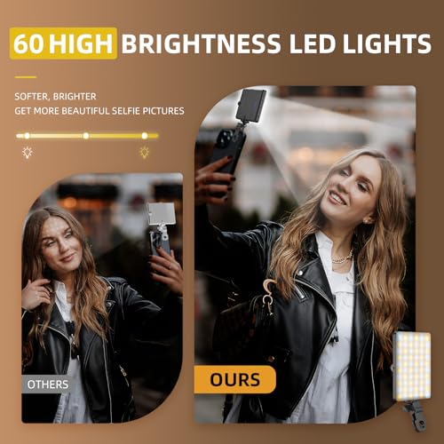 Youlisn Selfie Light for Phone, 60 LED Phone Light with Rechargeable Clip and Adjusted 3 Light Modes, 2000mAh Video Light for iPhone iPad, Laptop, Makeup, TikTok, Selfie, Vlog, Video Conference - image 2