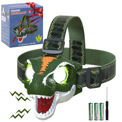 COSOOS-LED-Headlamp-for-Kids-Flashlight-Camping-Gear-Roar-Silent-Mode-Outdoor-Head-Lamp-for-Boy-Girl-34oz-Lightweight-Headlight-Birthday-Gift-for-Kid-Battery-Included COSOOS LED Headlamp for Kids Flashlight Camping Gear, Roar & Silent Mode, Outdoor Head Lamp for Boy Girl, 3.4oz Lightweight Headlight, Birthday Gift for Kid, Battery Included - Image 1