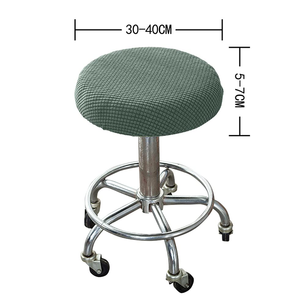 Veemoon Round Bar Stool Cover, Washable Stool Cushion Slipcover Elastic Chair Hood Seat Cover for 13-18 Inch Round Barstools