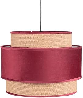 PRENDELUZ Colgante 3 Pantallas E27 Color Rojo Vino, Regulable, 40W - Ideal para Iluminación Decorativa en Salones y Comedores.