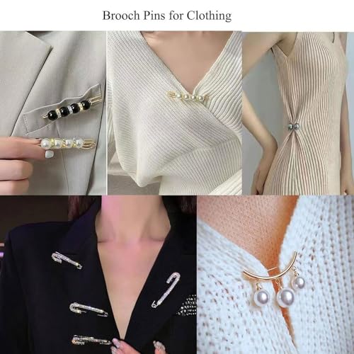 Broche de perlas para sujetar suéteres abiertos sin botones 2