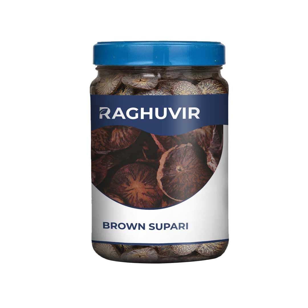 Raghuvir Brown Supari Roasted Supari Mouth Freshners, Seke Sopari, Betel Nuts Supari Richness of Kerela | Available in 1 Pack of 300gm