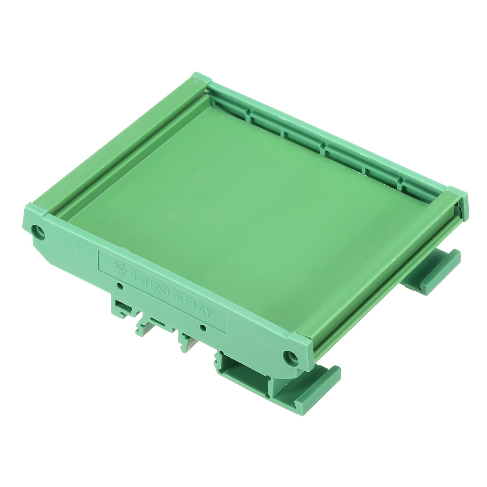 MECCANIXITY PCB DIN Rail Mount Carrier, Circuit Board Mounting Holder 90x80mm Green