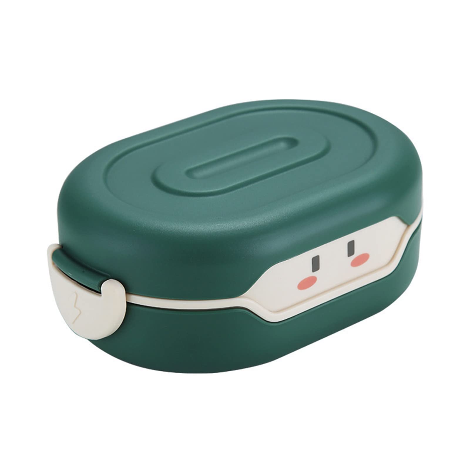 Uroczy lunchbox Bento Kawaii dla dzieci w wieku szkolnym, w stylu japońskim, dla dzieci w wieku przedszkolnym, chleb, pudełka na lunch(Green)