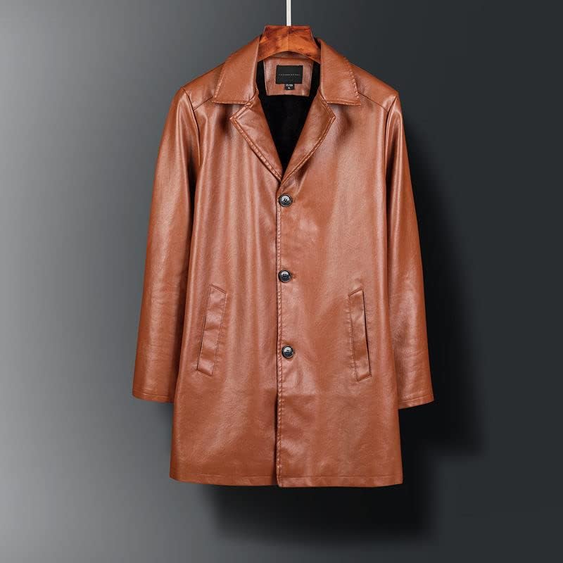 コート レザージャケット メンズ ファション トレンチコート 洋服式コート 裏起毛 ライダースジャケット 革ジャン 【中年男】 ジャ