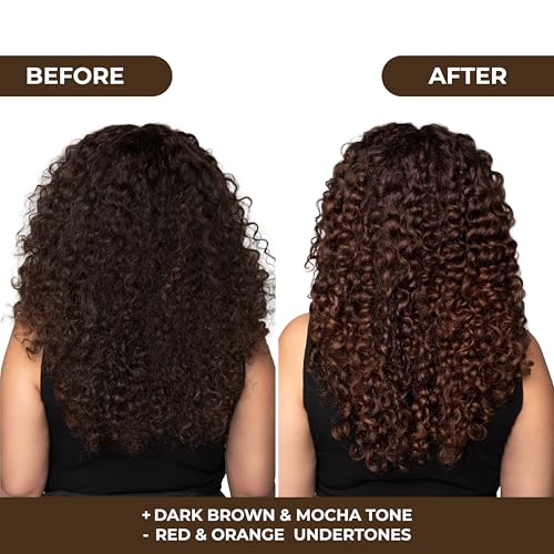 Image of Naissant Glow Mocca Hair Toning Mask | Ultra High-Purity Pigments | Neutralizes Red&Orange Tones | For Brown&Mocha Hair | Hyaluronic Acid, Collagen &Biotin |Paraben, Ammonia &Sulfate Free | 10.1 Fl Oz
