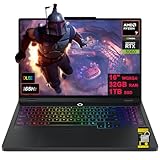 Lenovo Legion 5 Pro Gaming AI Laptop 16' WQXGA 2560x1600 OLED 165Hz 1100nits HDR Peak AMD 8-core Ryzen 7 8745HX 32GB RAM 1TB SSD GeForce RTX 5060 (Up to 572 AI Tops) RGB Backlit Harman Win11 ICP Hub