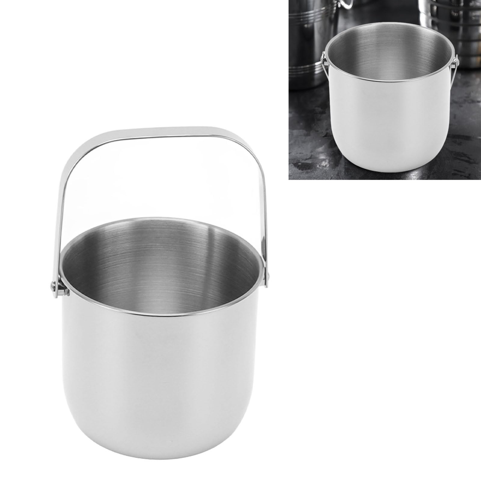 Cubo de hielo de acero inoxidable, doble aislamiento, gran capacidad para vino, champán, cerveza, uso comercial, cubo de hielo para bar KTV