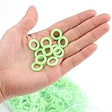 TENGGO 100Pcs 3Mm O Form Leuchtenden Silikon Ring Für Wind Seil Lager Zeltheringe Zubehör