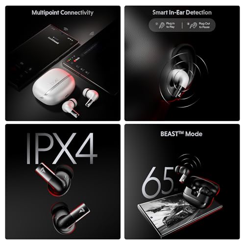 Image of boAt Airdopes Ultra Pro (2025 Launch), 100Hrs Battery, Dual Pairing, Spatial Audio,App Support, Fast Charge,4Mics ENx, v5.3 Bluetooth Earbuds, TWS Ear Buds Wireless Earphones with mic (Gunmetal Black)