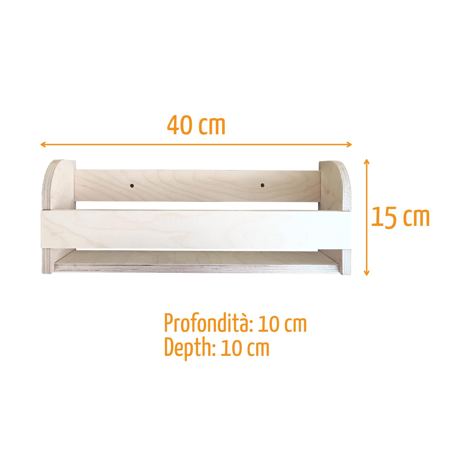 Libreria Montessori Da Parete Per Bambini - Scaffale Portatutto A 4 Ripiani In Legno Naturale - Foto 4