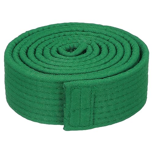 PATIKIL Cinturón de Ranking de Taekwondo 4cm x 1.8m, Poliéster Marciales Artes Judo Karate Cinturón para Entrenador Enseñanza Práctica, Verde