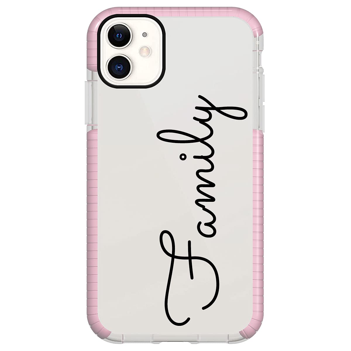 Styletify Personalized Handwriting Name Phone Case For IPhone 11 Pro Monogram Initials Shockproof Case Custom Text Protective Cover Customized Clear Case Side Placement - View #2
