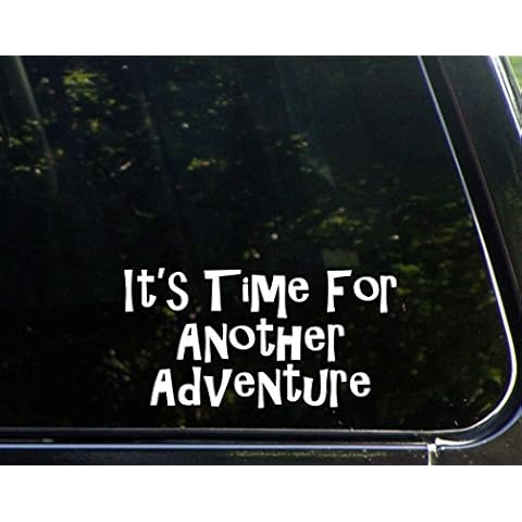 Sweet Tea Decals It's Time for Another Adventure - 7 1/4" x 3 3/4" - Vinyl Die Cut Decal/Bumper Sticker for Windows, Trucks, Cars, Laptops, Macbooks, Etc. Cover
