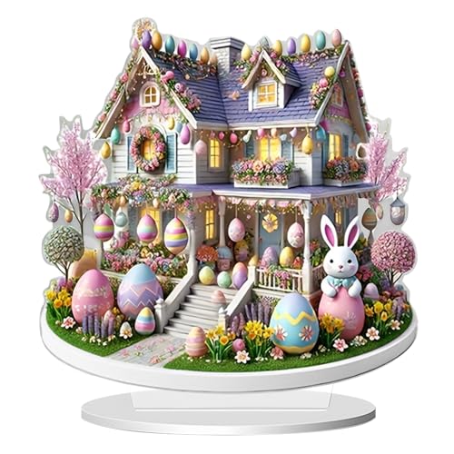 ZOSIGN Figurine Lapin de Pâques, 2D Décoration de Table Pâques, Décoration Acrylique Lapin, Décorations de Pâque pour La Maison, Adaptées Aux Salons,...