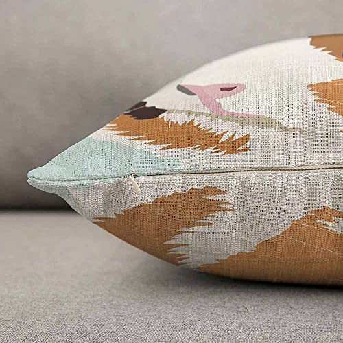 Tks Mitlan Guinea Pig Pillow Covers 12 X 20 Inch Mouse Animal Cute Cartoon Lovely Head Portrait Fluffy Furry Comic Pillows Decorative Throw Pillows Farmhouse Decor For Home Cushion Case #TOP4