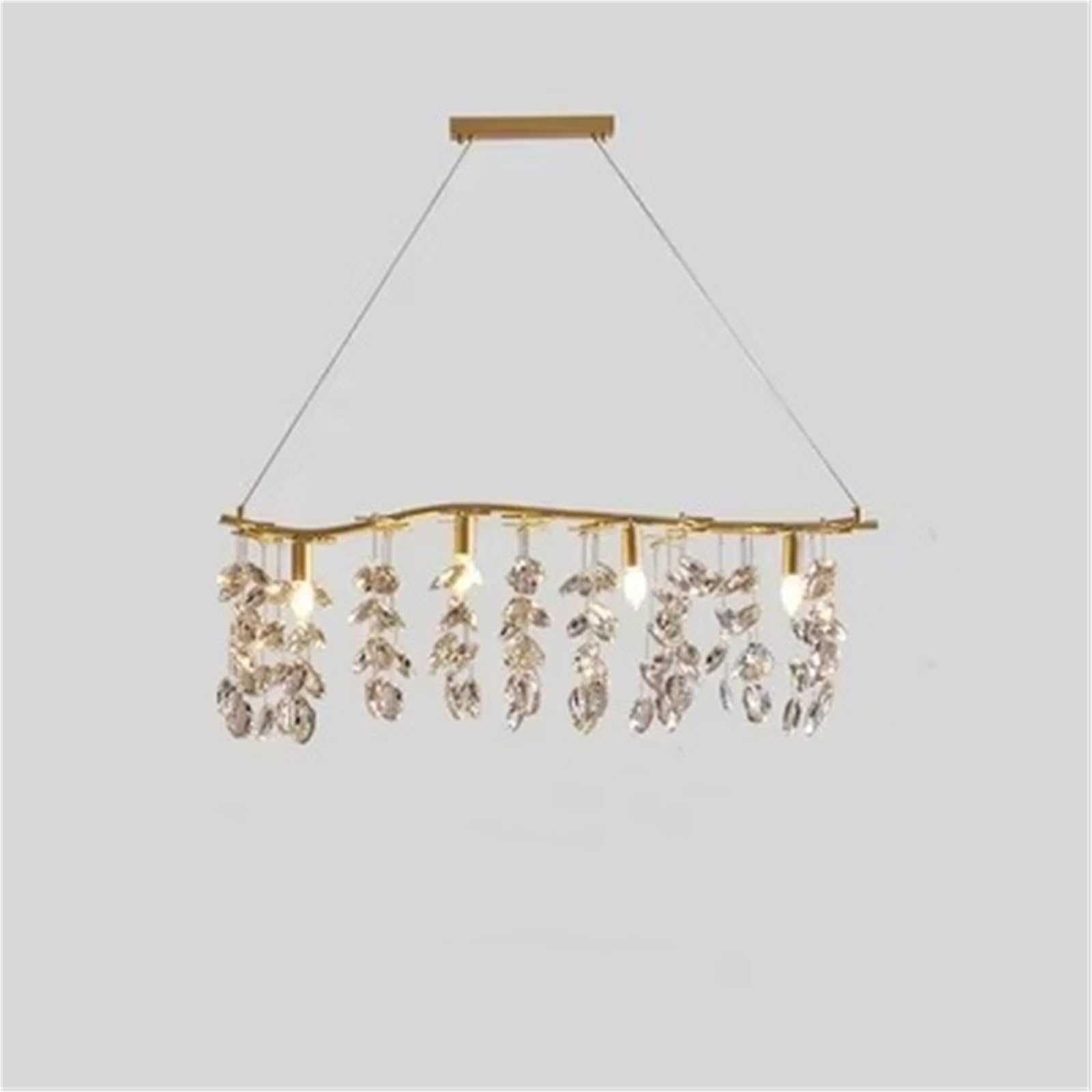 ZTCHSENZT Gold Branch Crystal Pendant Chandelier Living Room Dining Room Bedroom Decorative Indoor Lighting Fixtures,White light-L100CM