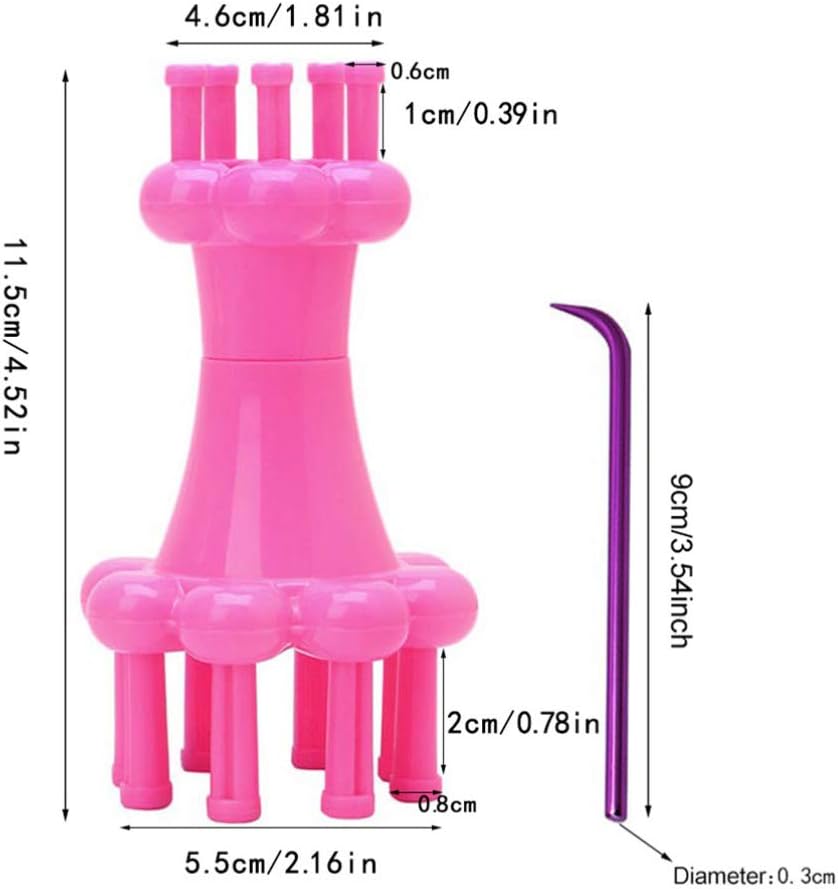 Healifty Double End Rope Braiding Machine Rope Knitter Set for Loom Knitting Yarn Loom Kit for Hollow Weaving Portable 4.52 X 2.16 X 2.16 in Tool for Home Store Shop