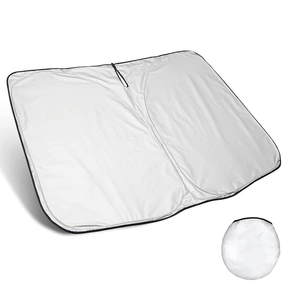 Parasol Coche Delantero para Seat Ibiza ST AB Bj. 2010-2016 Sol Sombra,Parasol Coche Delantero Plegable Vehículo Protección Rayos UV Protector Solar Cubierta,Silver