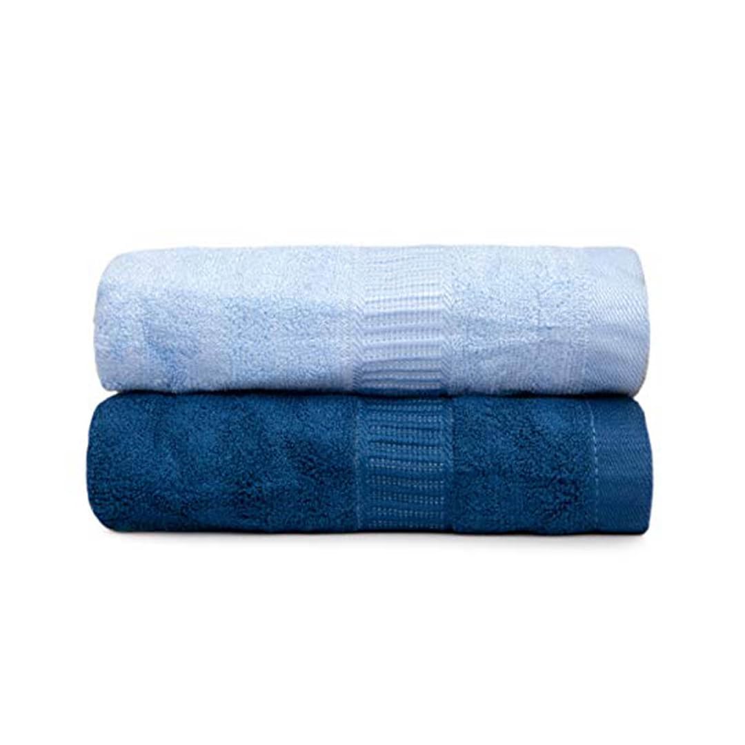 Mush Bamboo Hand Towels Set of 2 | 100% Bamboo Gym Towel for Men/Women Workout | Ultra Soft, Absorbent & Quick Dry Towel for Gym, Travel, Sports and Yoga | 40 x 60 cms | 600 GSM (Navy & Sky Blue)-image-30