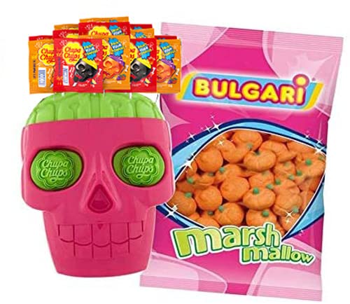 Kit halloween - teschio in plastica rigida con 20