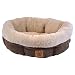 Precision Pet Shearling Round Bed, 21-Inch, Coffee Liqueur Chenille