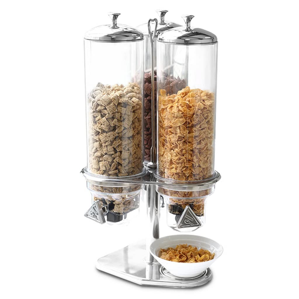 Dispensador automático de Caramelos de 12 l, dispensador Triple de Alimentos (por Lata de 4 l), Recargable, for Frutos Secos, legumbres, Caramelos, Aperitivos, manteniendo los Alimentos Secos