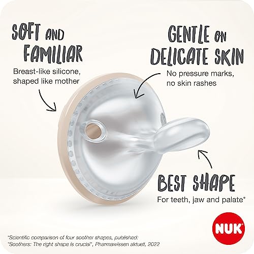 NUK MommyFeel Baby Dummy, Blush - Image 3