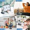 JTEMAN Cell Phone Stand with Bluetooth Speaker, HD Stereo Sound & Anti-Slip Base, Foldable Adjustable Desktop Phone Holder for Home Office, Cool Tech Gadgets Birthday Gifts for Men Women (Black)