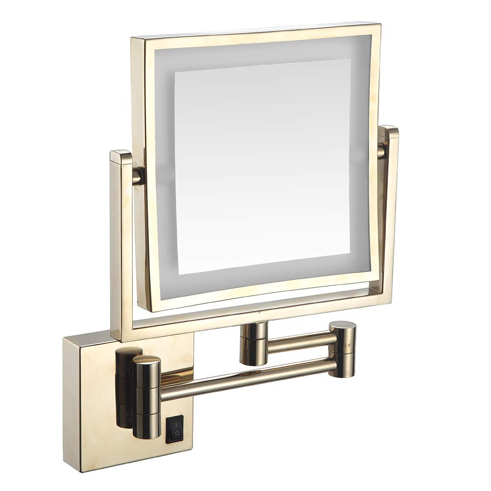 Miroir de maquillage mural double face 1X 3X grossissant pour salle de bain