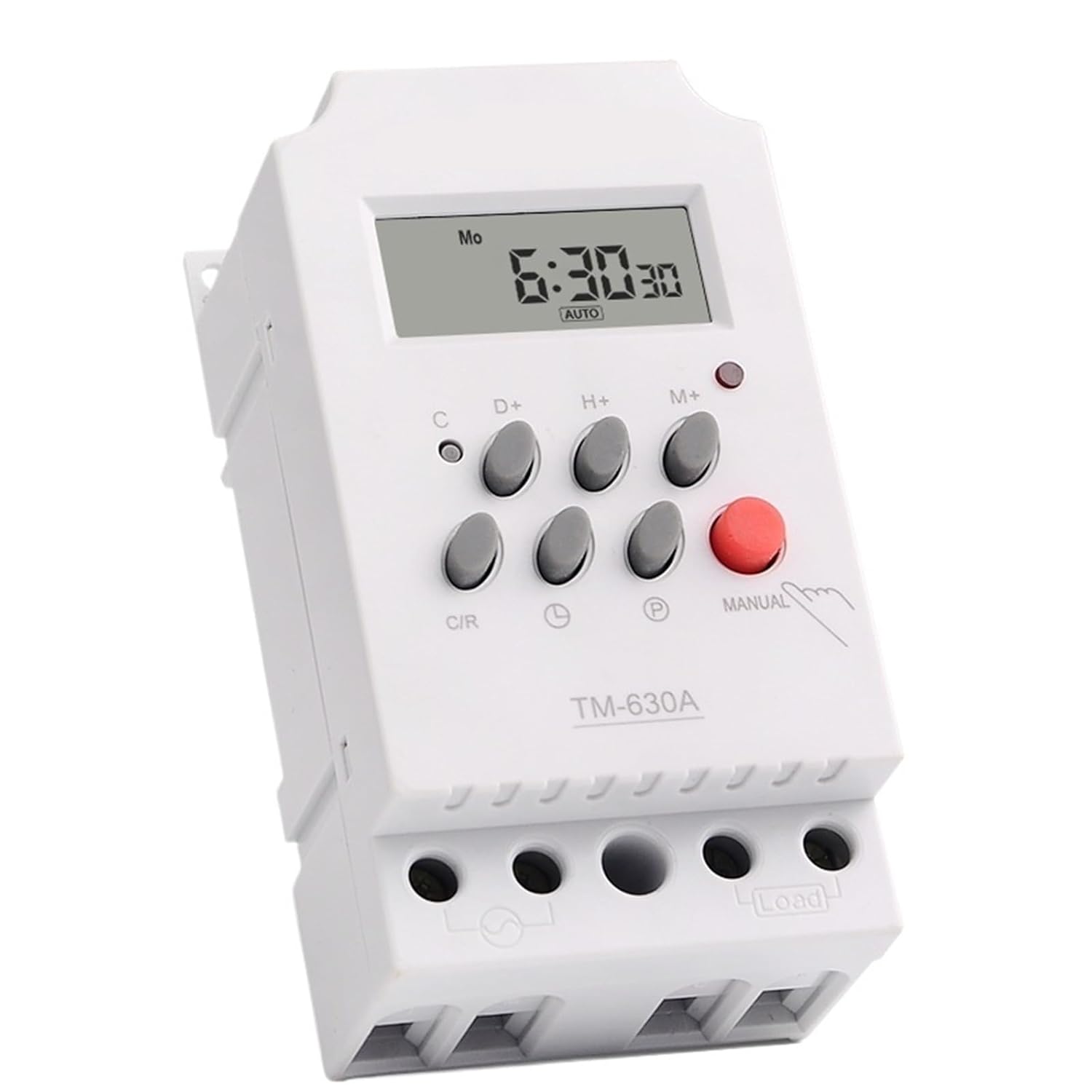 Din Rail Digital Weekly Timer 12V DC Input 7 Days Programmable 24hrs Mini Timer Switch Time Relay Output Load High Power 30A