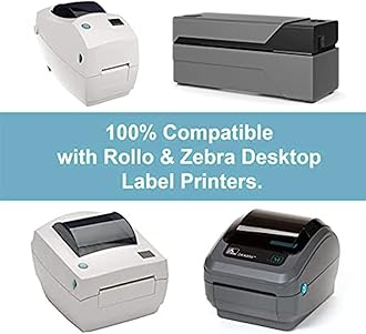 Hybsk 2.25x1.25 inch Direct Thermal Labels for Barcodes, Address, Compatible with Rollo Label Printer & Zebra Desktop Printers (2.25"x1.25",4 Rolls White)