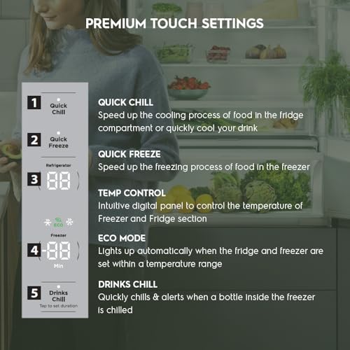 Image of Electrolux 564L Inverter French Door 4 Door Side by Side Frost Free Refrigerator, Bottom Mount Freezer, GreenZone Technology, EvenTemp, UltimateTaste 700, EQE5600B-S, Brush Neutral Steel