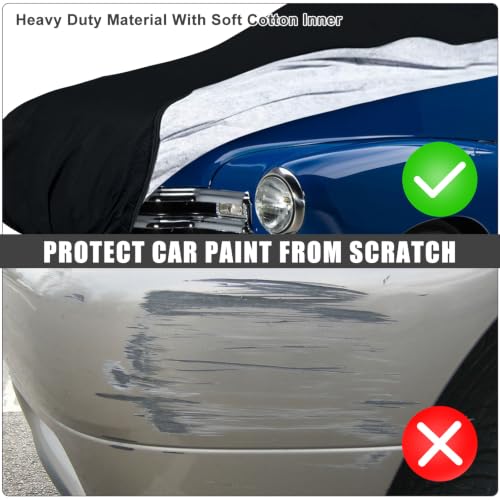 Image of Car Cover Replace for 1946-1957 Chevy 3100 2 Door Standard Cab Short Bed | 300D All Weather Waterproof Car Covers with Inner Cotton Liner for Dust Snow Rain Hail Protection
