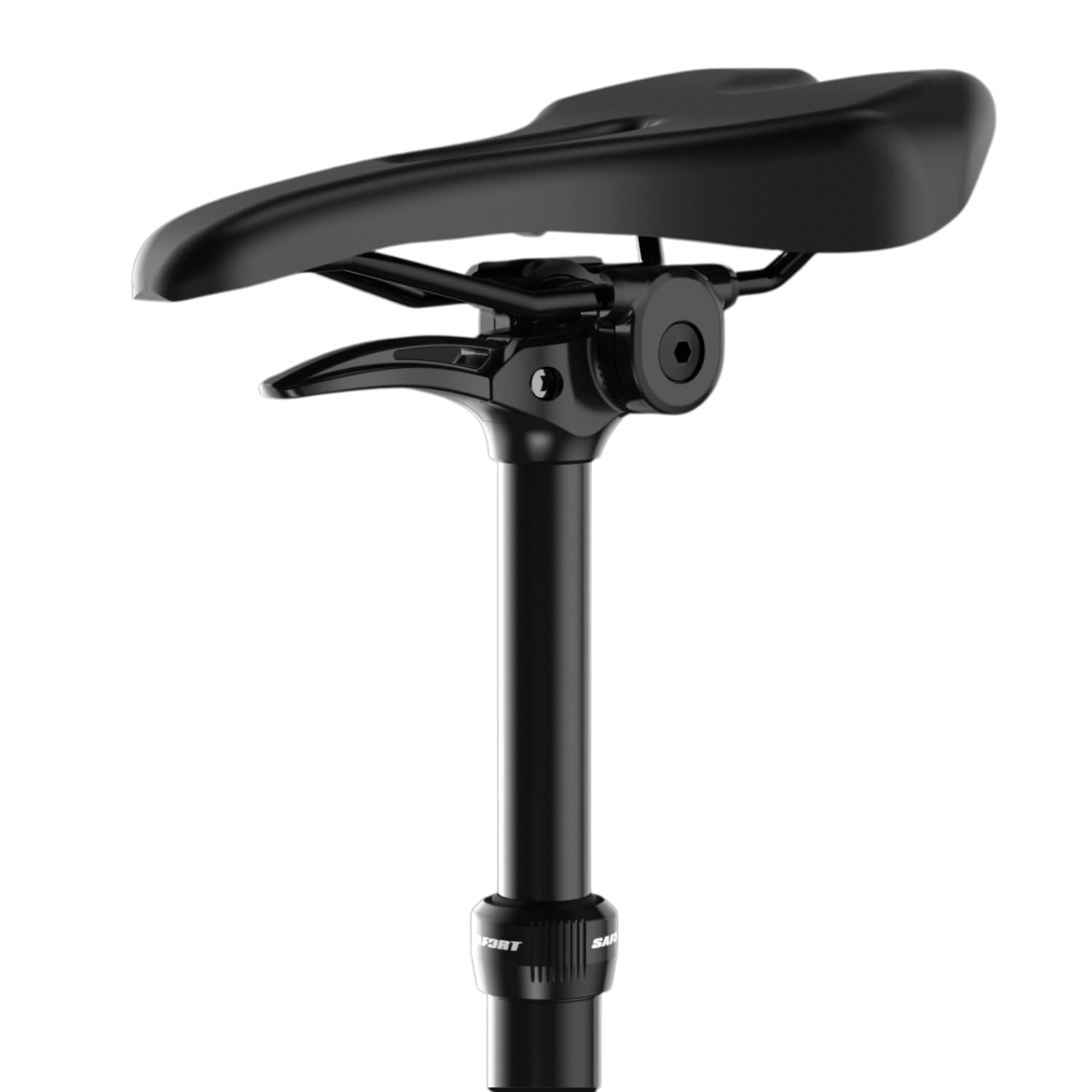 SAFORT SD78H-SUS Dropper Sattelstütze mit Federung, Hebelbetätigung, höhenverstellbare Sattelstütze für Fahrrad/EBIKE, 450 mm Länge