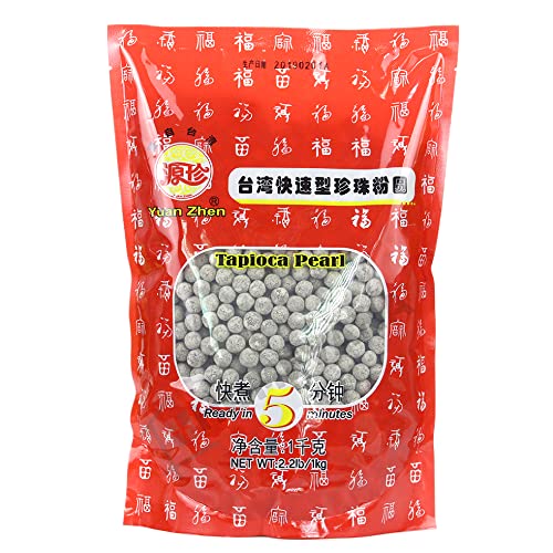 Wu Fu Yuan Black Tapioca Pearls 1kg - Quick Cook Bulk Boba Bubble Tea