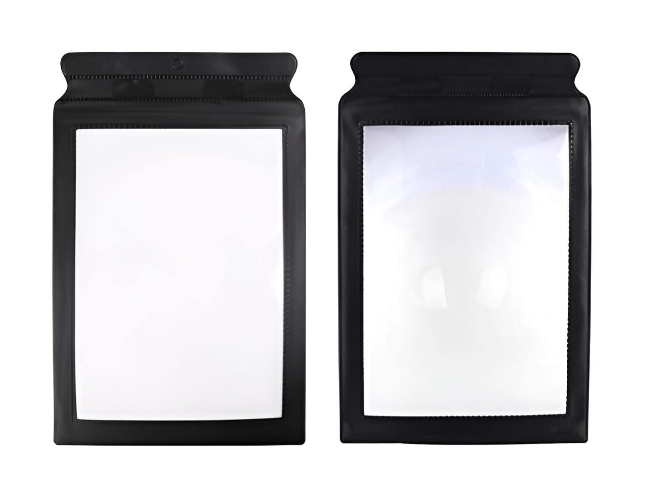 Breewell A4 Paper Size Magnifying Glass,Portable PVC Frame Magnifier for Reading Books & Newspapers &Low Vision Aids | Pack of 02