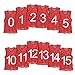 Unlimited Potential Nylon Mesh Numbered Scrimmage Team Practice Vests Pinnies Jerseys for Children Youth Sports Basketball, Soccer, Football, Volleyball (Red Numbered, Adult)