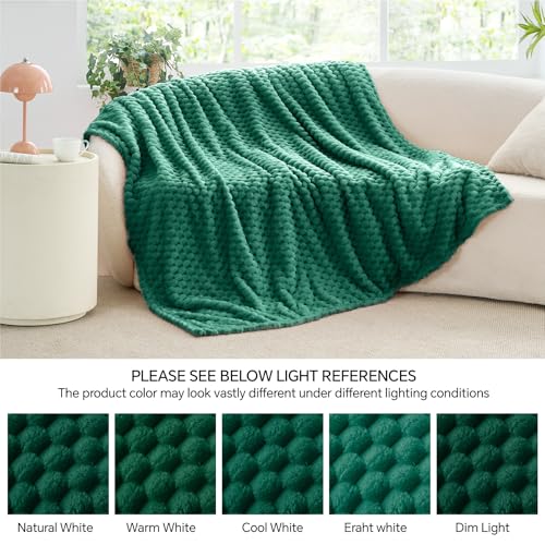 Image of BEDELITE Dark Green Large Throw Blanket for Couch, Cozy Gifts for Women