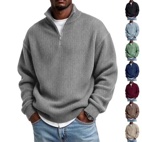 Corduroy Sweatshirts for Men Quarter-Zip Pullover - image 1