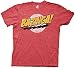 The Big Bang Theory Bazinga! Mens Red Heather T-shirt L