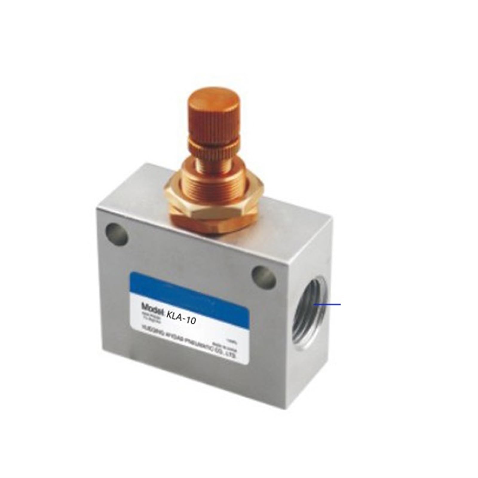 KLA-25 1 zoll Drehzahlregelung Einweg-drossel Pneumatische Durchflussventil Silber Ton