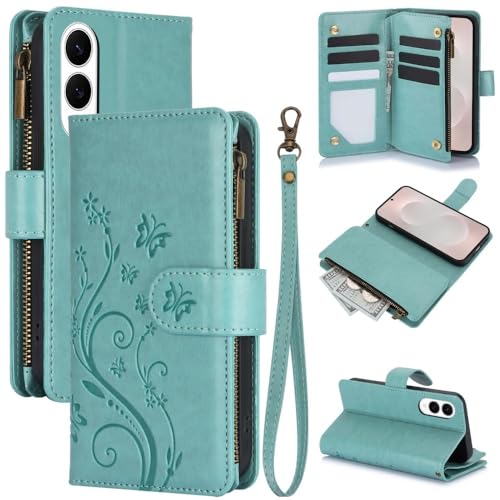 Housse portefeuille Samsung Galaxy A15 verte pour ne plus jamais perdre vos cartes