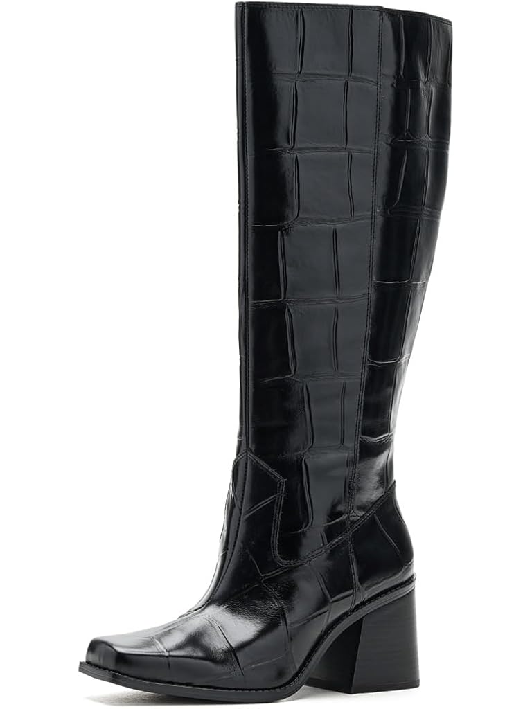 Black Vince Camuto Sangeti Stacked Heel Knee High Boot