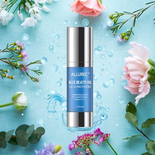 AllureC® Blue Beauty Oil Luxury Beauty Facial Moisturzing Oil for Face Lips Dry Skin Midnight Recovery Essential Oil Concentrate - Image 6