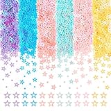 Sparkeads Star Table Confetti Tiny Twinkle Stars 6x6 mm Colorful Glitter Sequins for Cosmetic Nail Art Wedding Graduation Birthday Party Festival Decorations 120 G