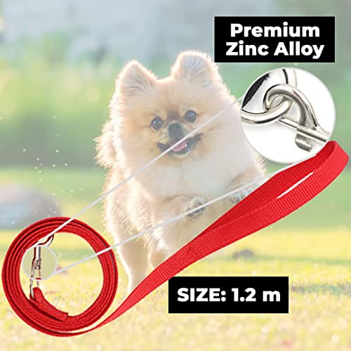 Kuber-Industries-Small-DogCat-Chest-Harness-with-Nylon-Leash-I-No-Pull-Soft-Padded-and-Breathable-Pet-Vest-I-Adjustable-Reflective-I-Easy-Control-Pet-Chest-Belt-I-X-SmallRed